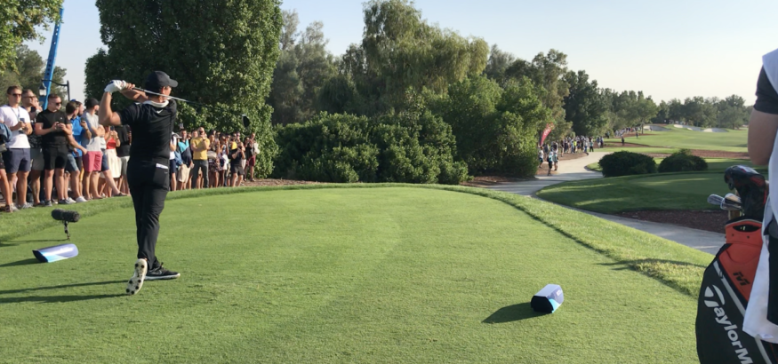 Rory McIlroy, Tee Shot buca 16 DPWTC Dubai, 2019